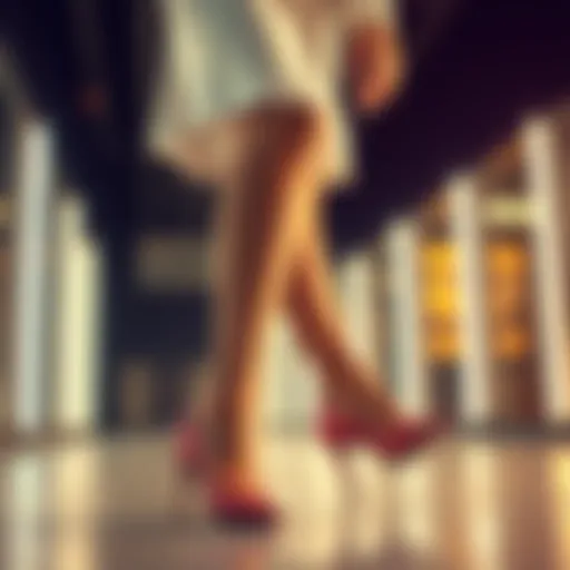 A woman poses in a stylish pair of heels while questioning their effect on her age appearance