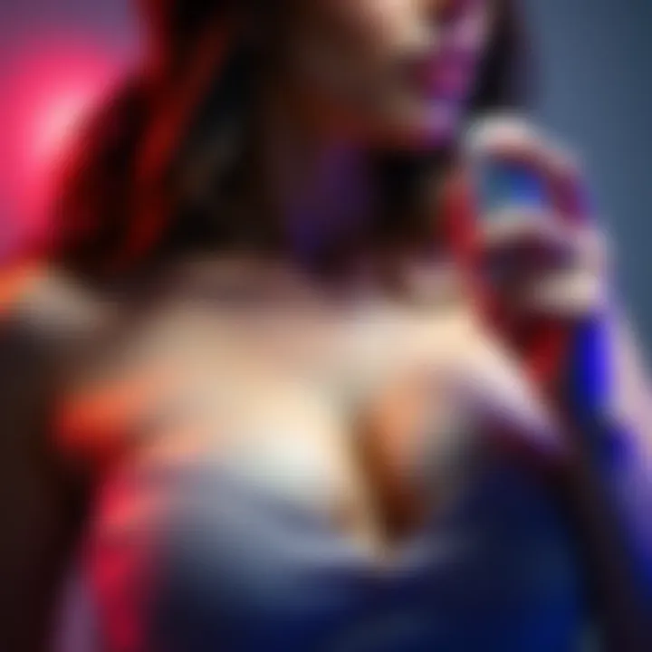 A woman applying deodorant under her breasts to combat sweat and odor