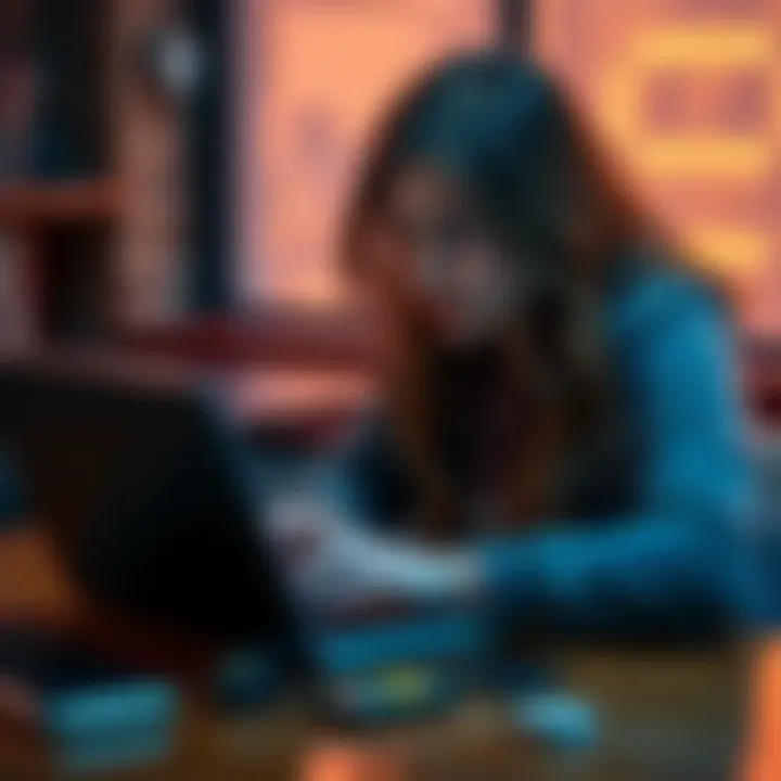 A woman uses an old laptop, looking concerned as she searches for her lost Bitcoin wallet from 2013.