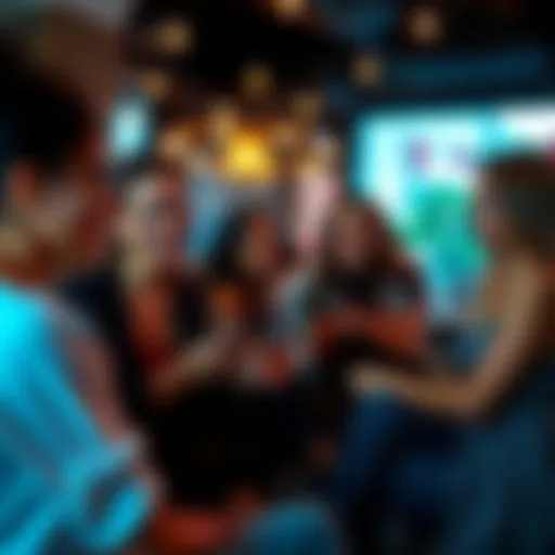 A group of women discussing their dating stories in a casual setting, showcasing diverse backgrounds and experiences.