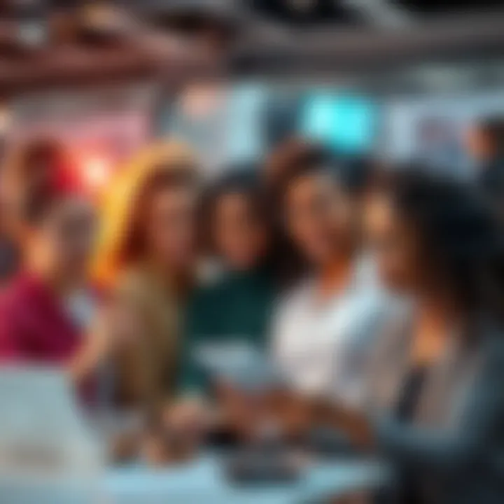 A group of diverse women collaborating and sharing ideas, symbolizing empowerment in technology and leadership for International Women’s Day.