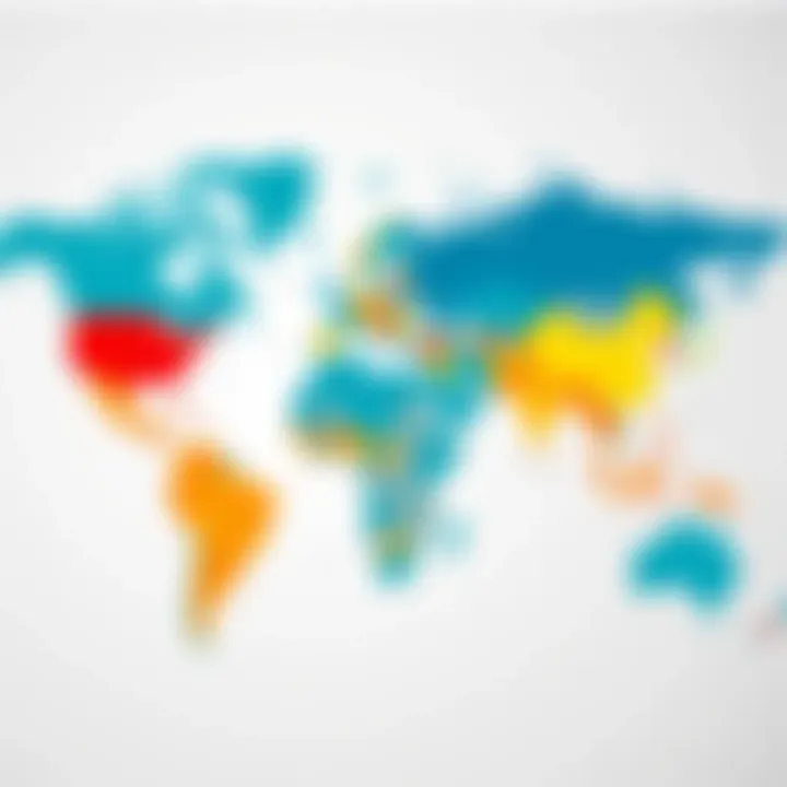 A world map showing the size disparities between nations, focusing on countries in the global south