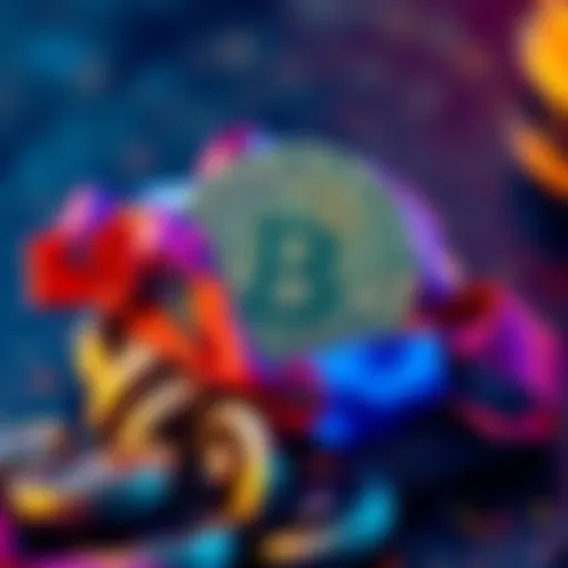 A visual representation of Wrapped Bitcoin symbolizing its importance in cryptocurrency, showing a digital coin wrapped with a ribbon, highlighting its roles and functionalities.