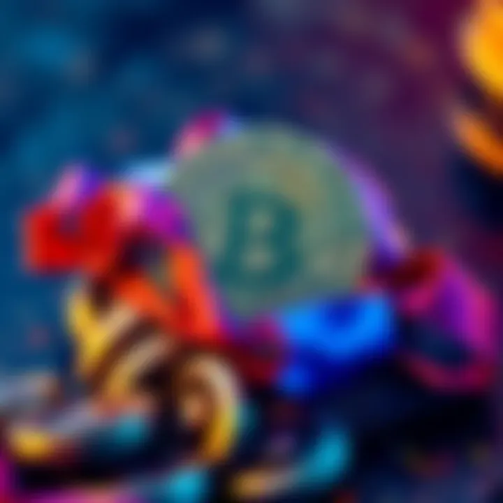 A visual representation of Wrapped Bitcoin symbolizing its importance in cryptocurrency, showing a digital coin wrapped with a ribbon, highlighting its roles and functionalities.