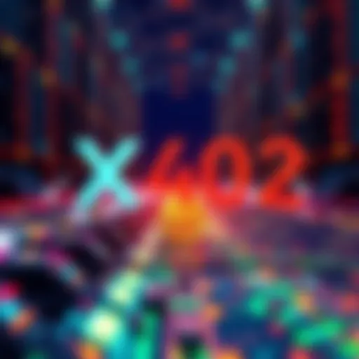 Graphic showing the x402 micropayment protocol with low-cost digital transactions for AI and online services.