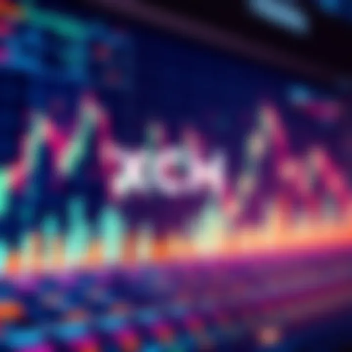 A graphical representation showing XCH price trends and trading statistics on a digital chart.