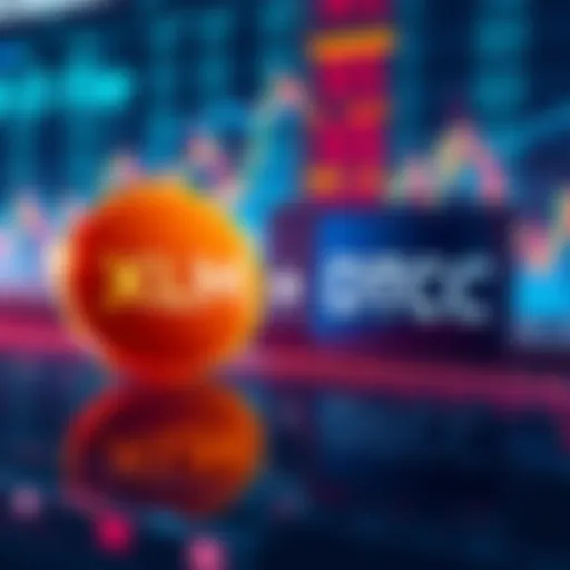 XLM logo next to DTCC logo with financial charts in the background