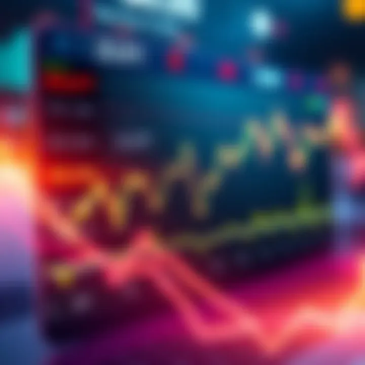 A chart showing the price stability of XLM with upward and downward trends marked, indicating potential investment opportunities.