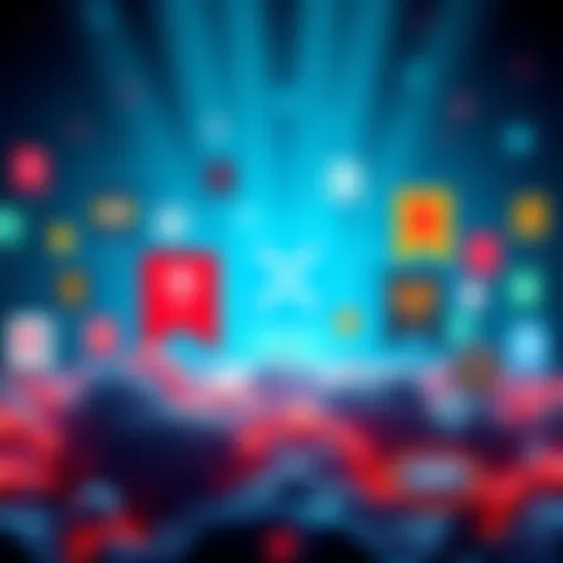 A visual representation of the competition among different projects for the XRP yield layer, showcasing logos and symbols of top contenders.