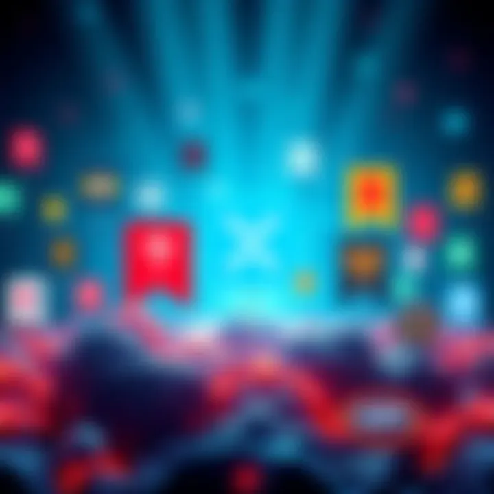 A visual representation of the competition among different projects for the XRP yield layer, showcasing logos and symbols of top contenders.