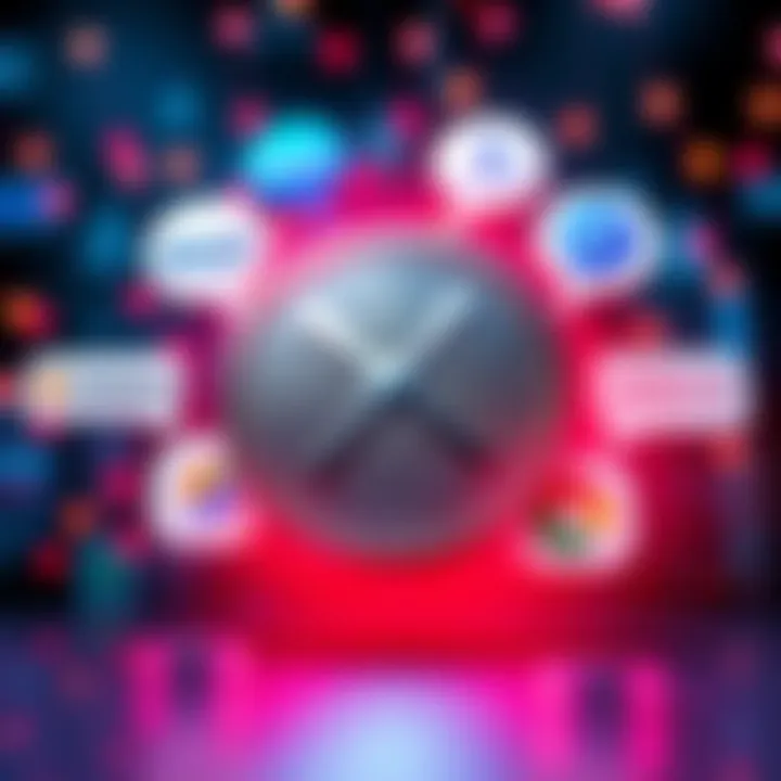 Illustration of the XRP coin surrounded by logos of partner companies, representing its long-term investment potential.