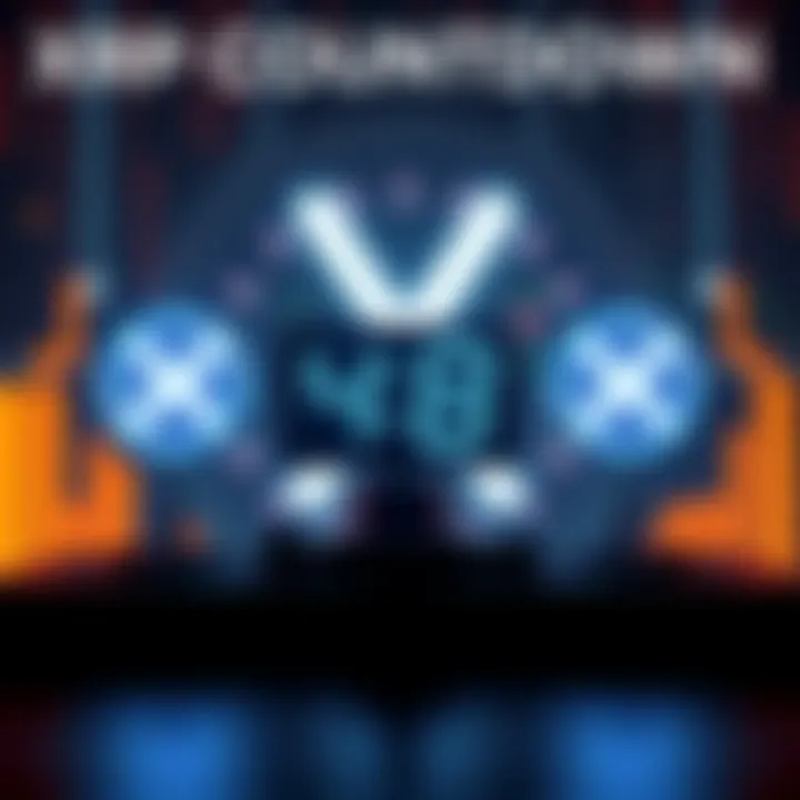 A timer counting down 48 hours with a digital XRP logo in the background