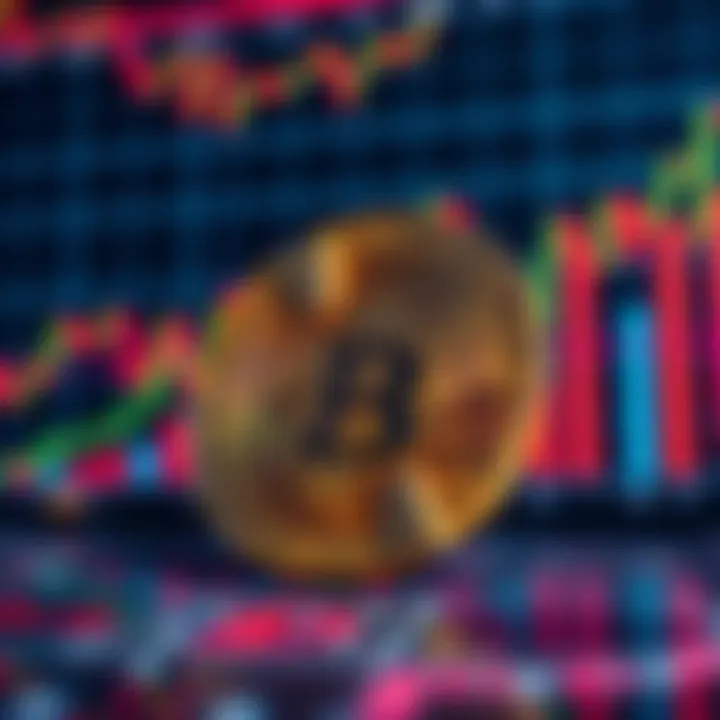 A digital representation of XRP with a backdrop of financial charts and graphs, highlighting its growth and market presence.