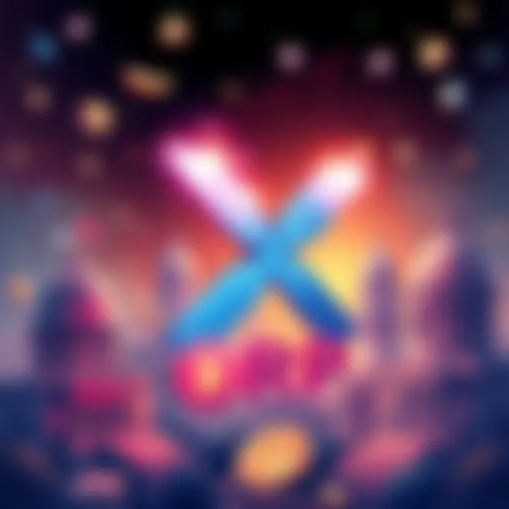 Illustration of XRP logo alongside banks and Congress symbols showing interaction in the financial sector