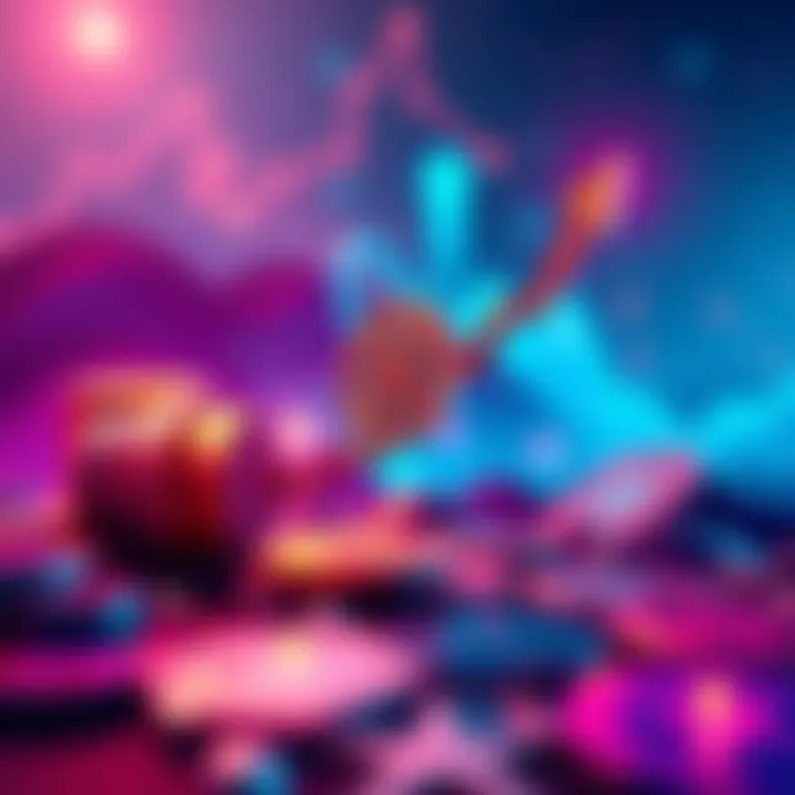 An illustration showing a rising graph with XRP coins, representing the potential increase in value of XRP by 2026.