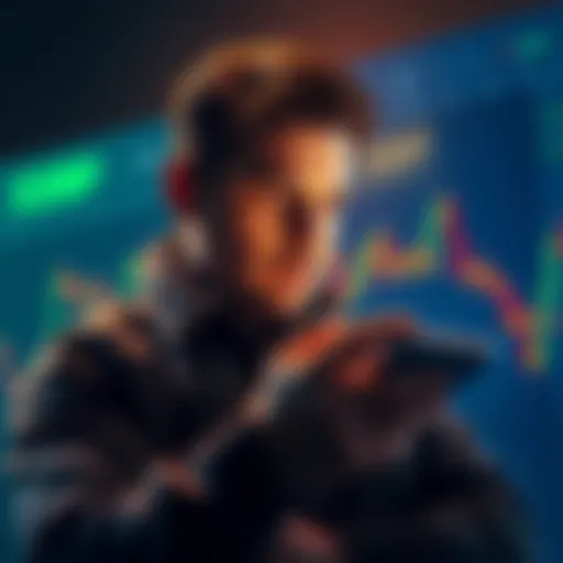 An investor looking at a chart showing a price drop, contemplating their decision to hold XRP investments instead of selling.
