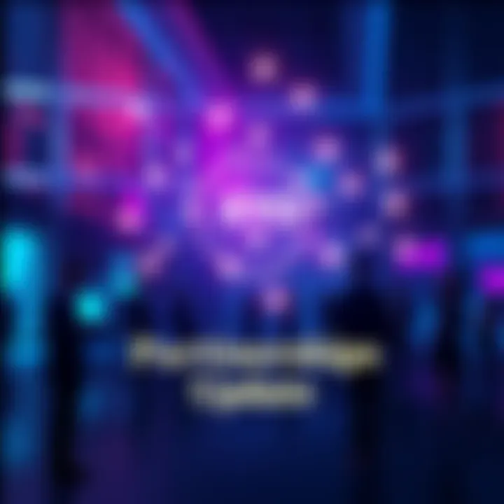 A graphic symbolizing XYO partnerships with connected nodes and people discussing progress.