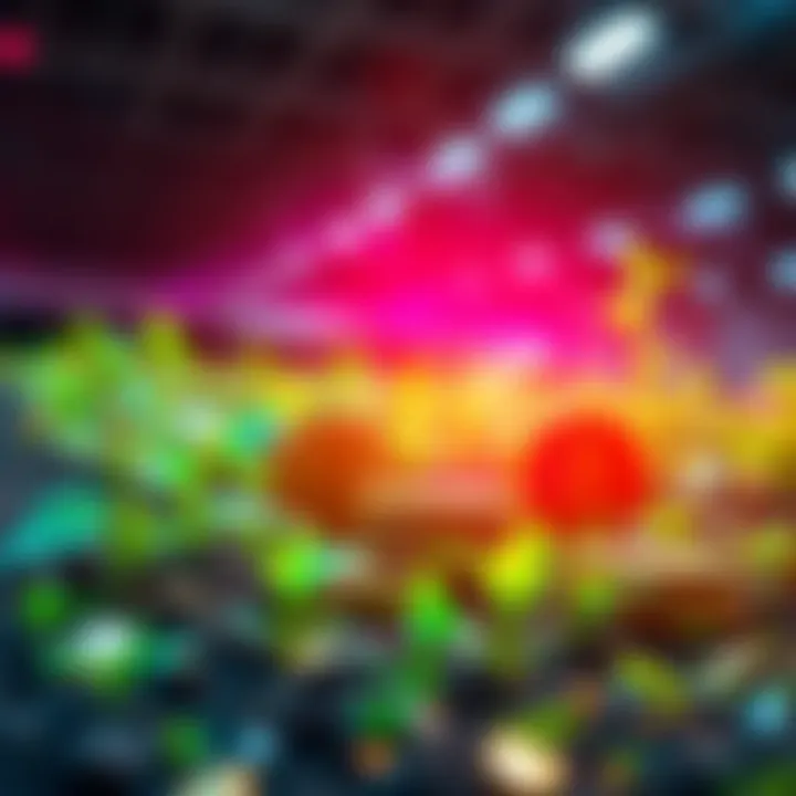 A digital representation of yield farming with plants growing from coins, symbolizing investment growth in 2026.