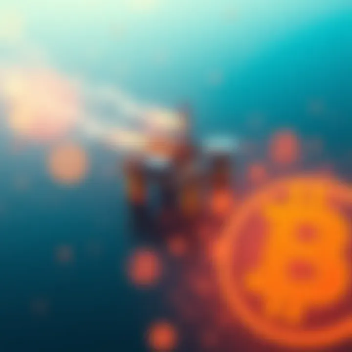 Aerial view of Yorkshire gas field with Bitcoin symbols overlay, showcasing the shift from energy production to cryptocurrency mining.