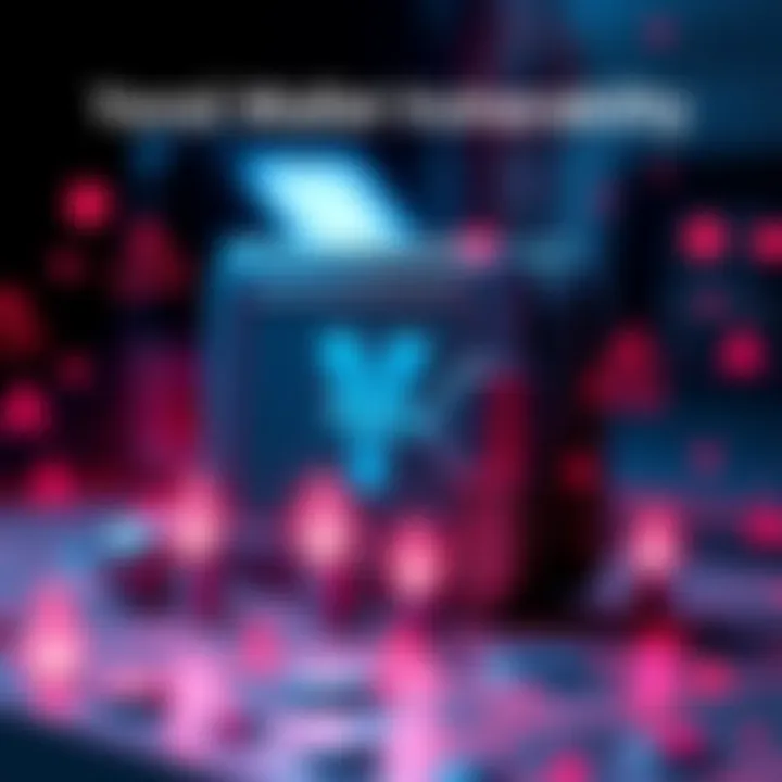 A digital representation of Yoroi cryptocurrency wallet revealing a security issue, with warning symbols around it.