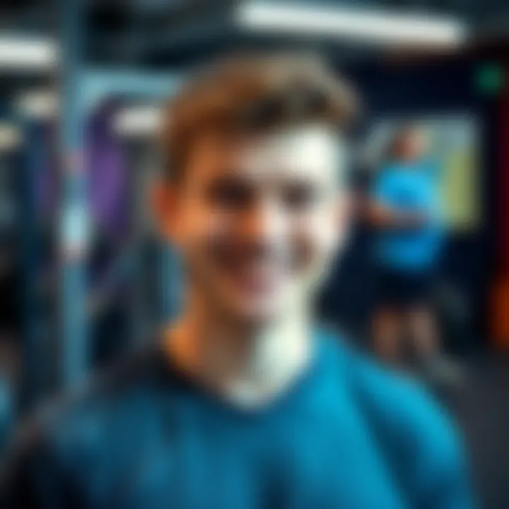 18-year-old man smiles confidently after losing 20 pounds, showcasing his fitness progress and newfound confidence.