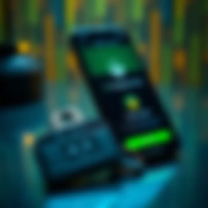 Yubikey and Kraken Pro App Yubikey next to a phone displaying the Kraken Pro app, indicating withdrawal issues