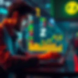 Z Cash Investment Opportunity A person analyzing Z Cash market trends on a laptop, considering investment options