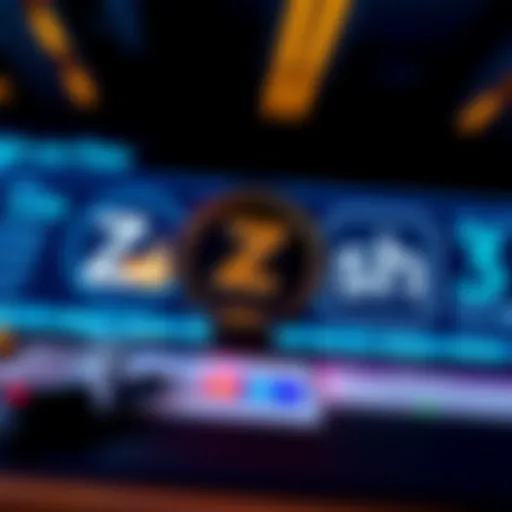 A visual representation of Zcash (ZEC) logo alongside various payment options and a warning about high transaction fees