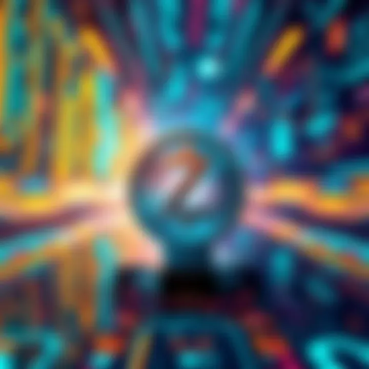 Zcash logo set against a high-tech digital backdrop symbolizing the future of cryptocurrency