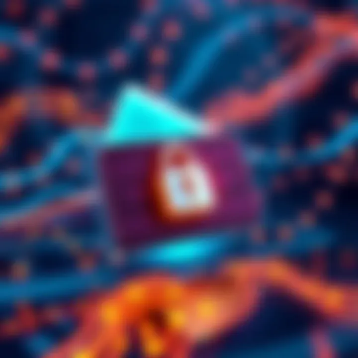 Illustration showing a digital wallet with a lock symbol, representing secure and private transactions using ZeroPay.