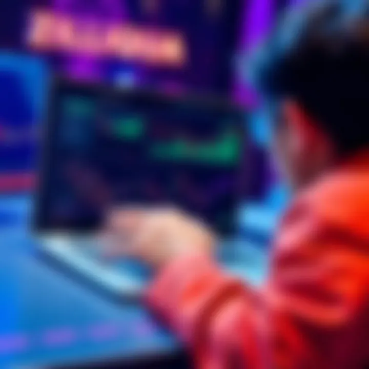 Zilliqa Update A person looking at charts and news related to Zilliqa on a laptop, with graphs showing market trends and staking details.